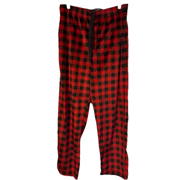 Dockers  Mens Red & Black Plaid Checker Drawstring Soft Lounge Pants  Size XL - Picture 1 of 4
